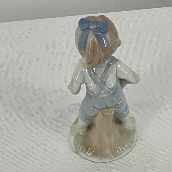 Vintage Porcelain Bomboniere Regali‎ Venezia Figurine Little Girl & Goose Pastel - Picture 5 of 8